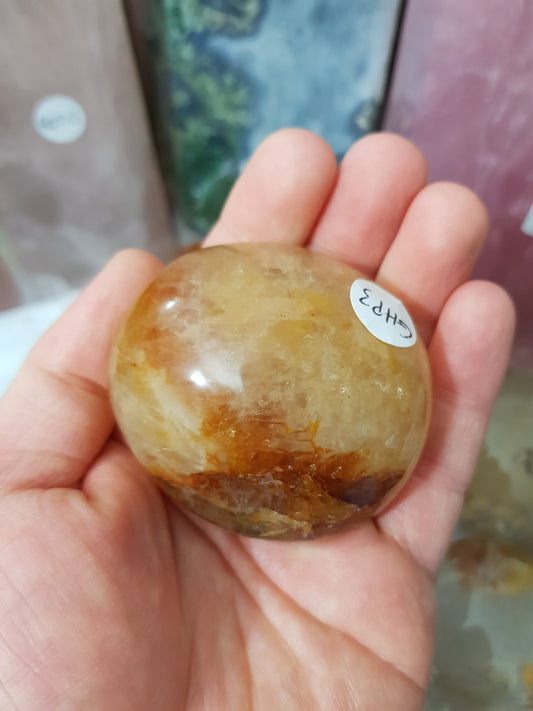 Golden Healer (Hematoid Quartz) Crystal Palmstone - GHP3