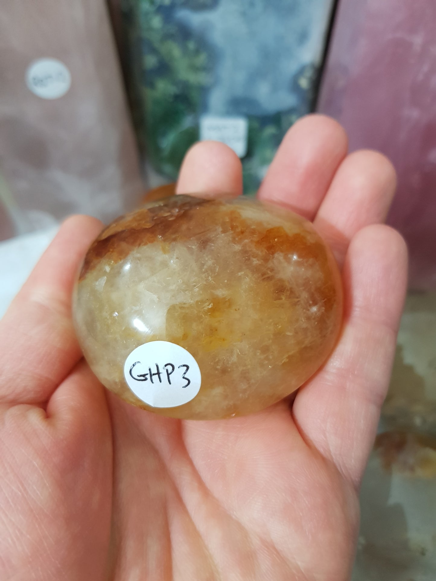 Golden Healer (Hematoid Quartz) Crystal Palmstone - GHP3