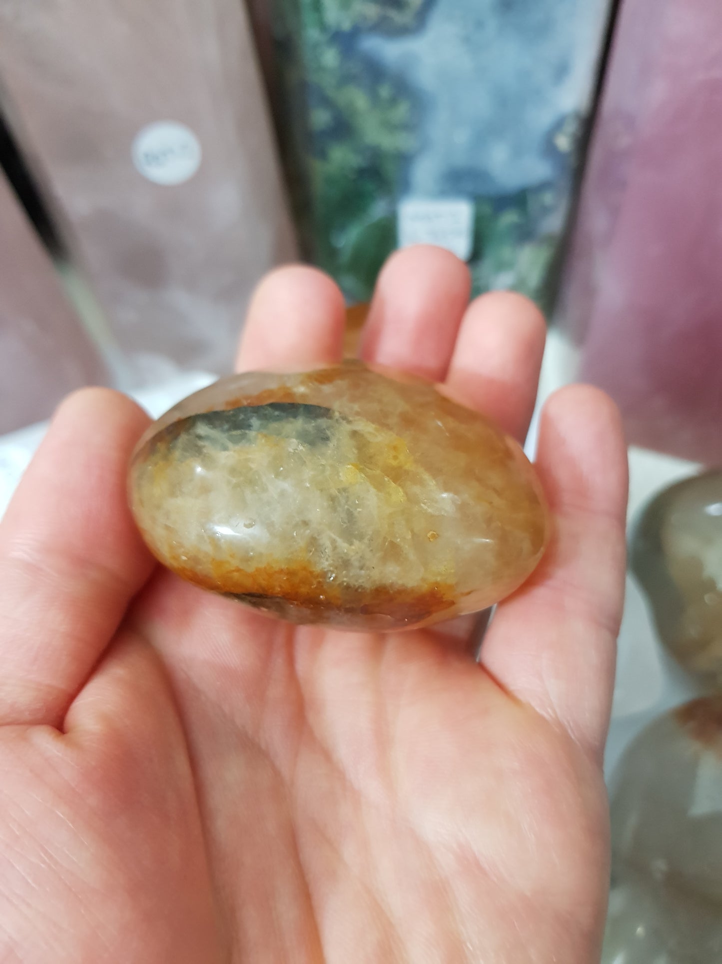 Golden Healer (Hematoid Quartz) Crystal Palmstone - GHP3