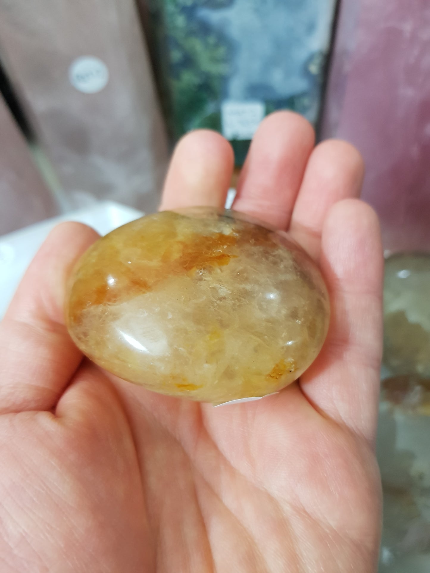 Golden Healer (Hematoid Quartz) Crystal Palmstone - GHP3