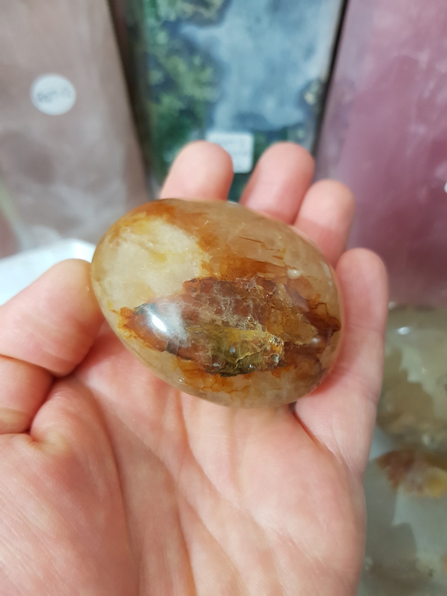 Golden Healer (Hematoid Quartz) Crystal Palmstone - GHP3