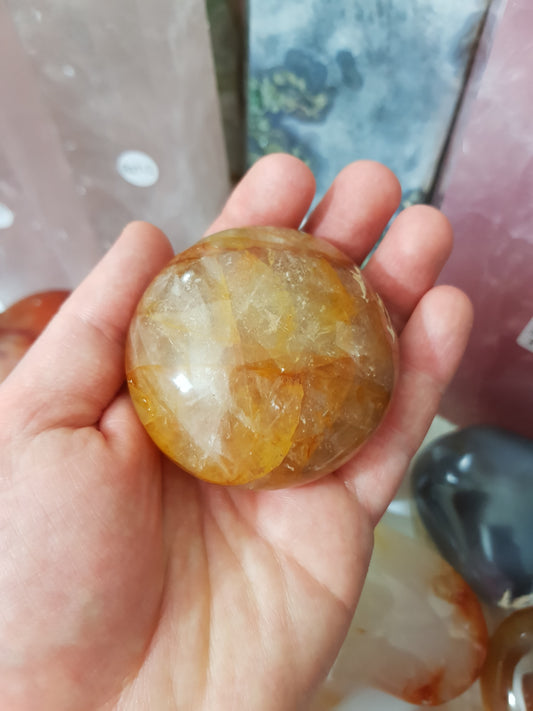 Golden Healer (Hematoid Quartz) Crystal Palmstone - GHP5