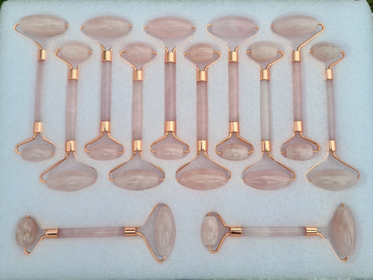 Rose Quartz Crystal Massage Roller