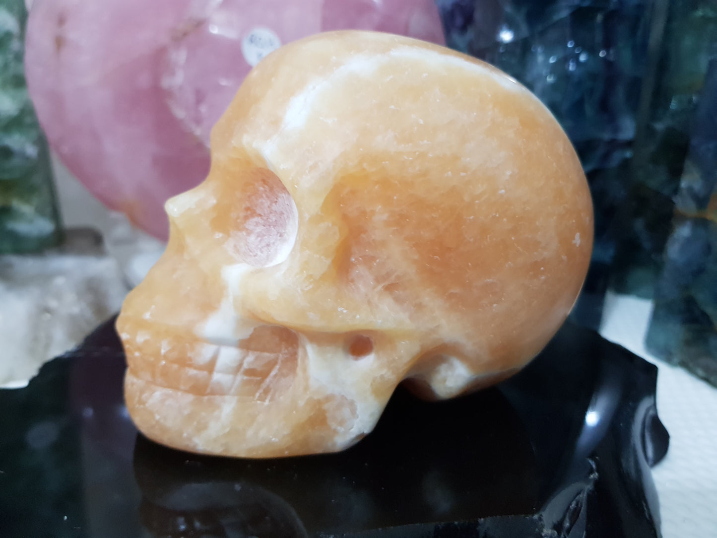 Honey Calcite Crystal Skull Carving – HCS2