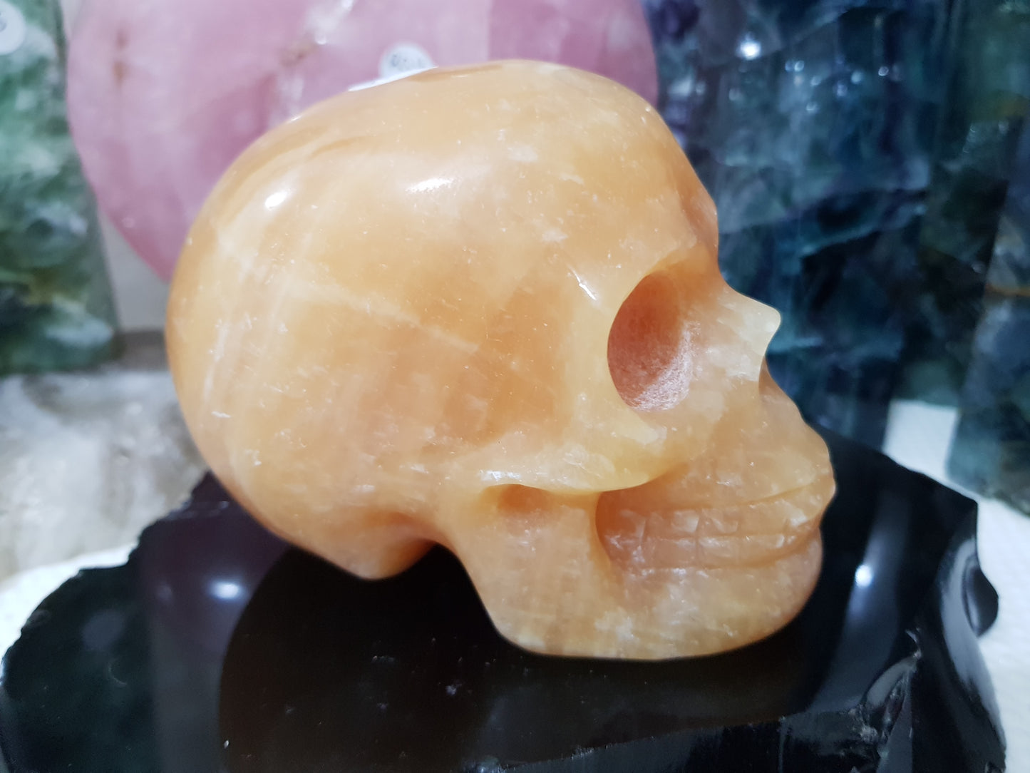 Honey Calcite Crystal Skull Carving – HCS2