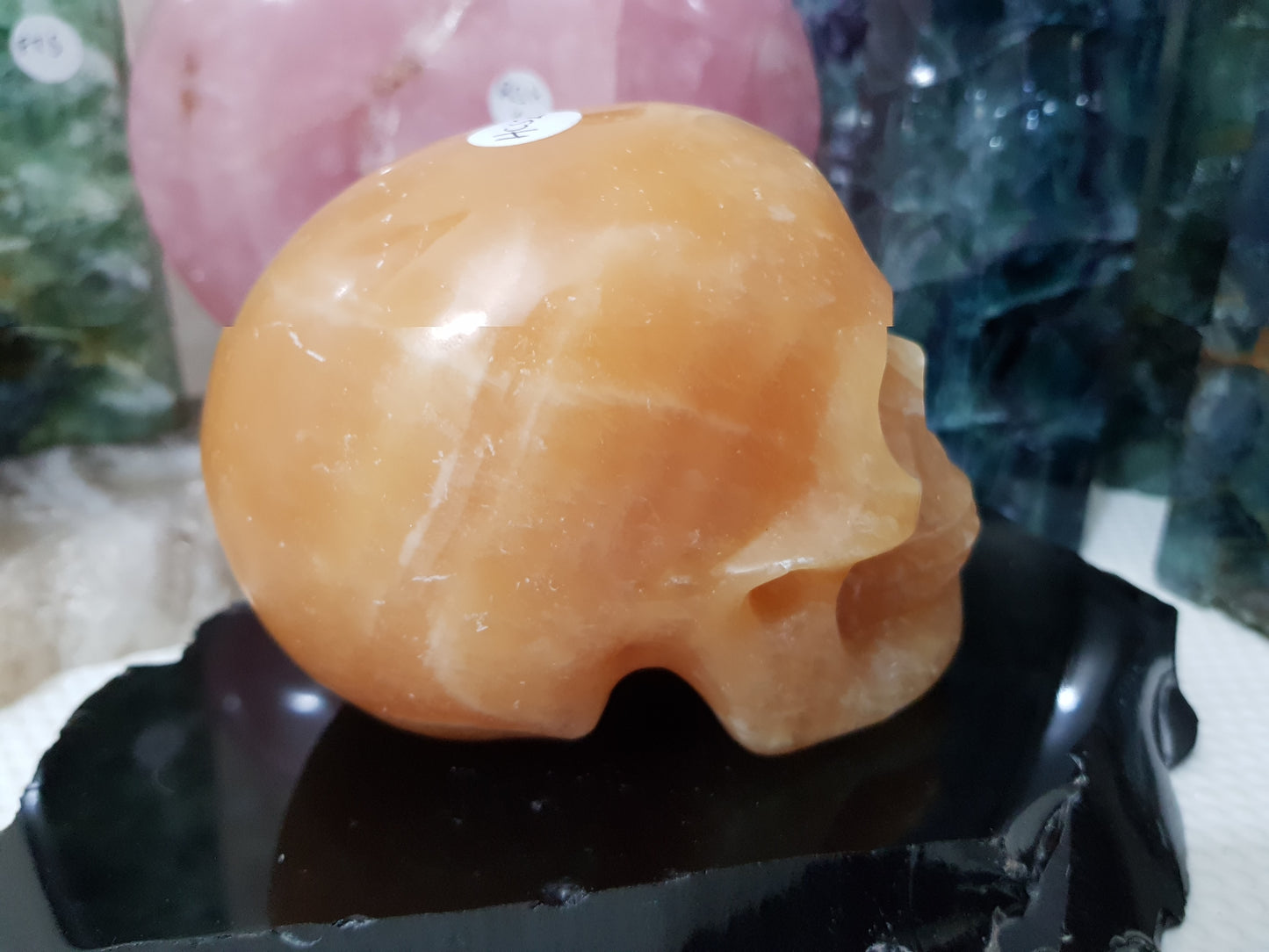 Honey Calcite Crystal Skull Carving – HCS2