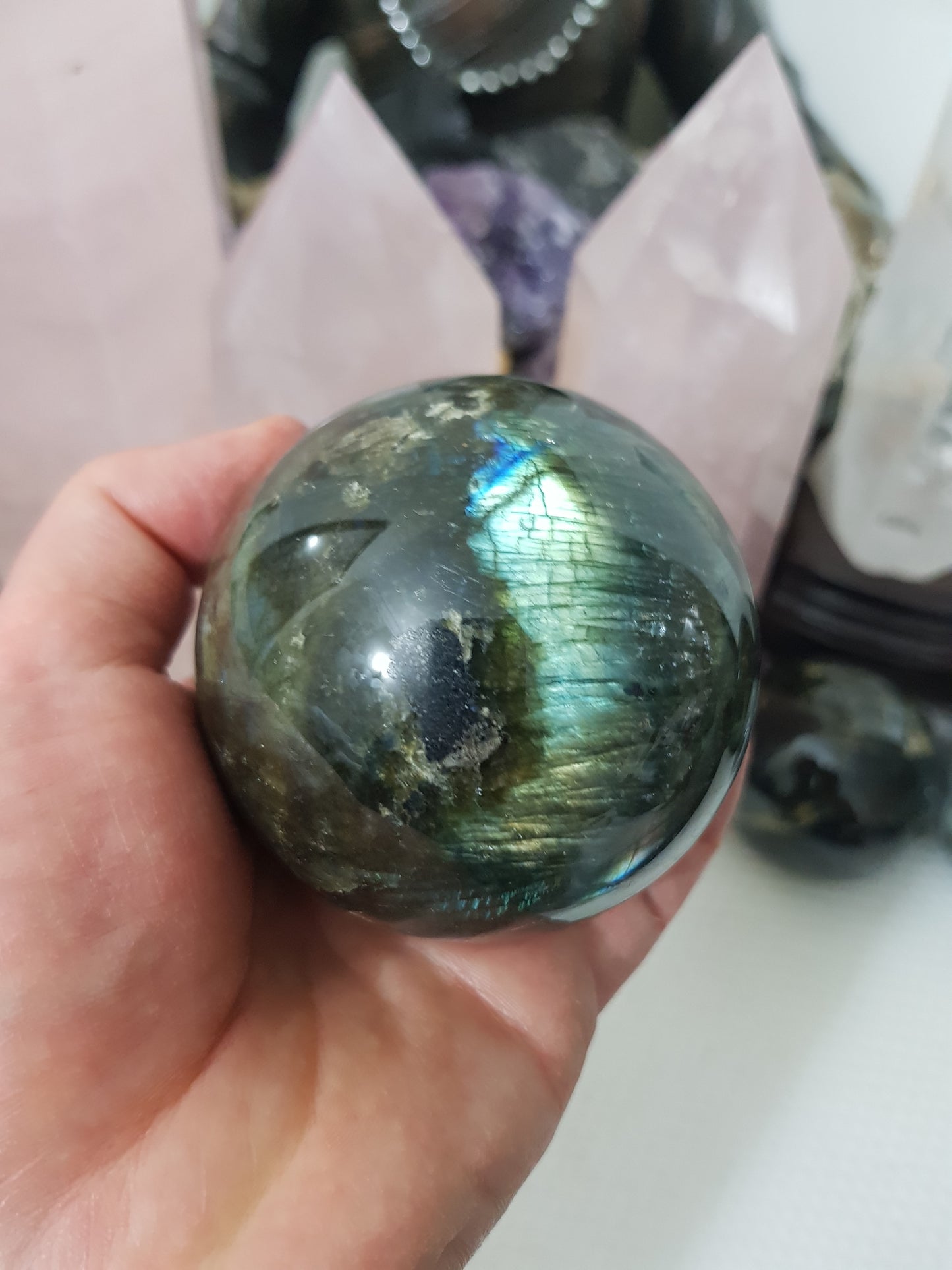 Labradorite Crystal Sphere - LSP3