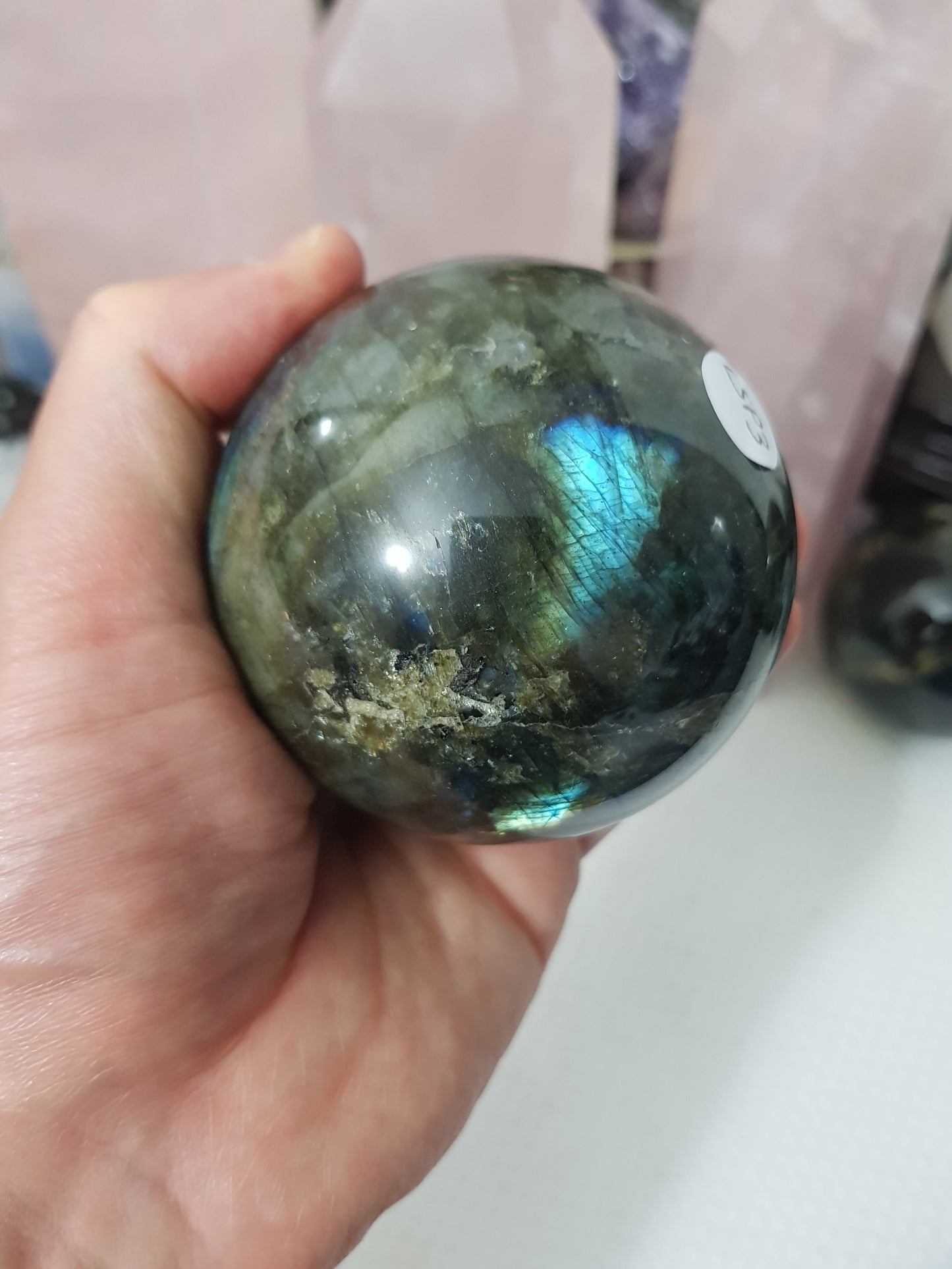 Labradorite Crystal Sphere - LSP3
