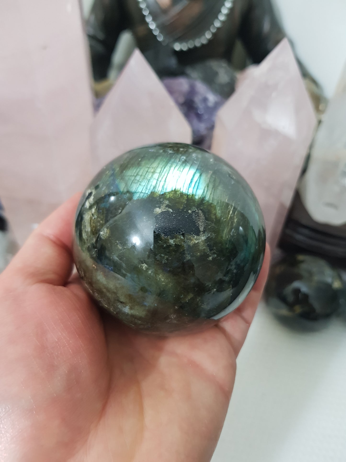 Labradorite Crystal Sphere - LSP3