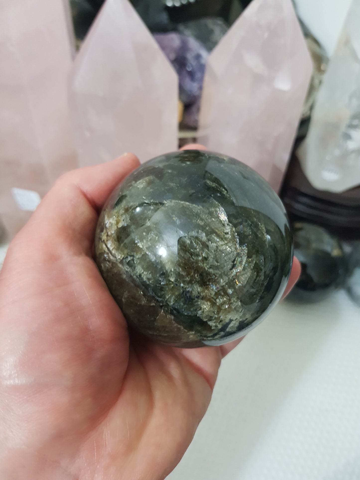 Labradorite Crystal Sphere - LSP3