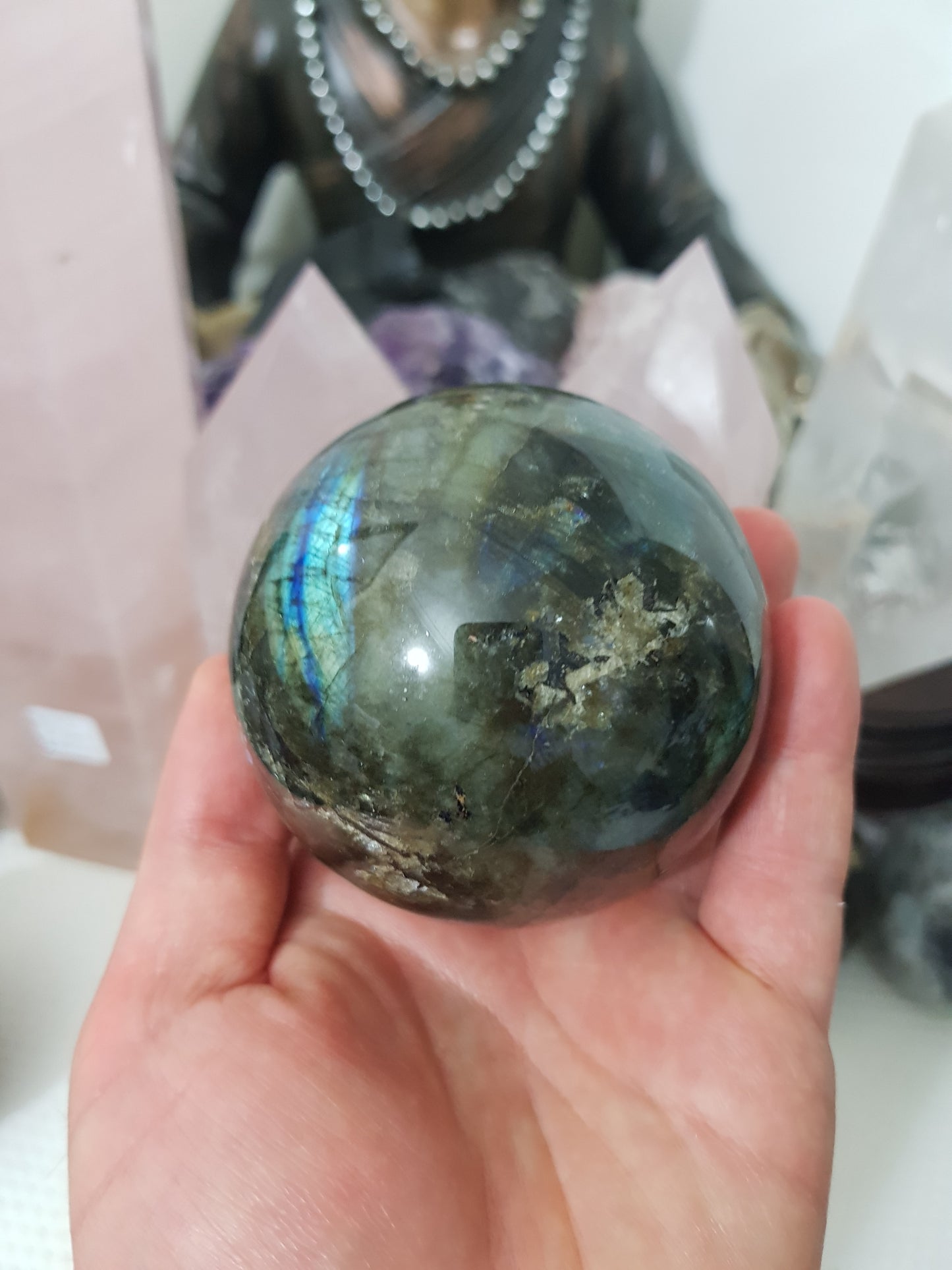Labradorite Crystal Sphere - LSP3