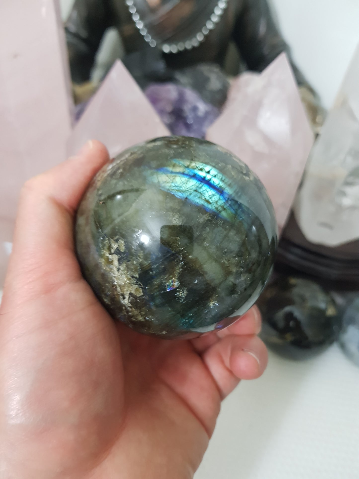 Labradorite Crystal Sphere - LSP3