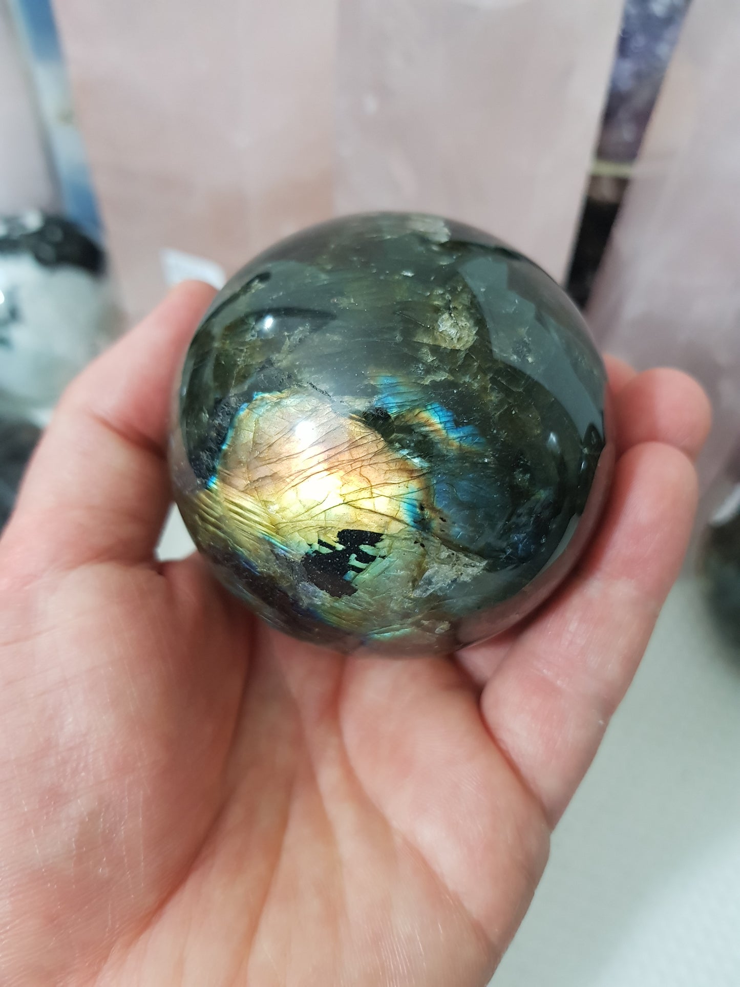 Labradorite Crystal Sphere - LSP4