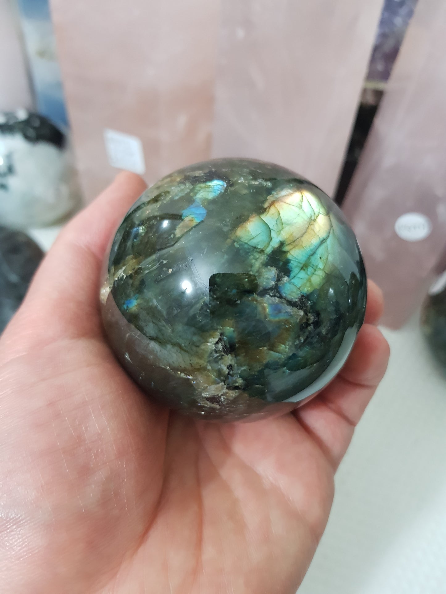Labradorite Crystal Sphere - LSP4