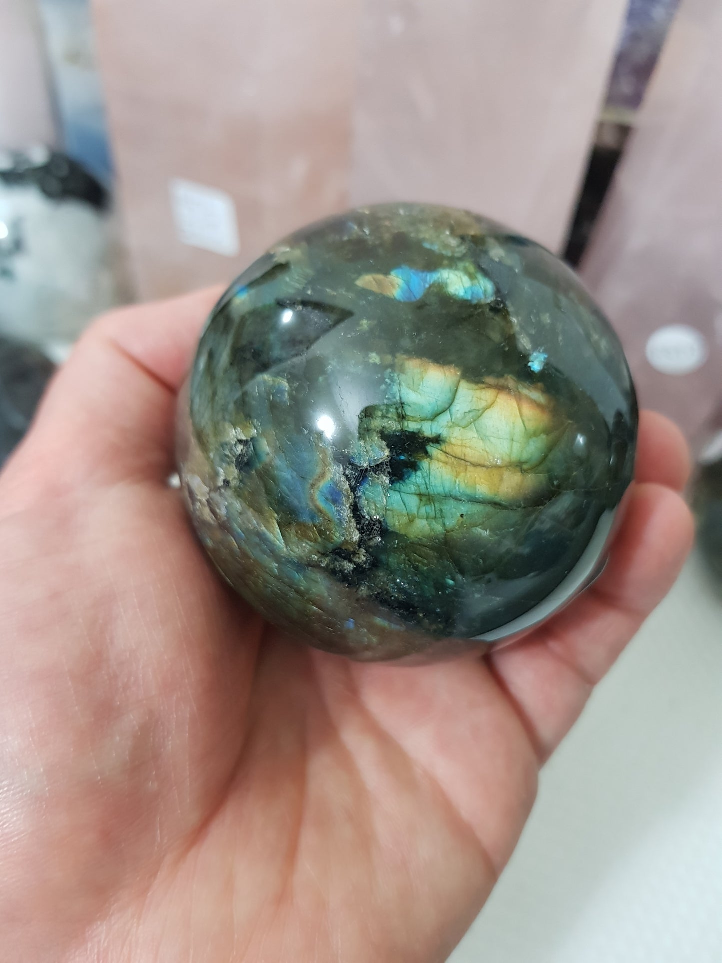 Labradorite Crystal Sphere - LSP4