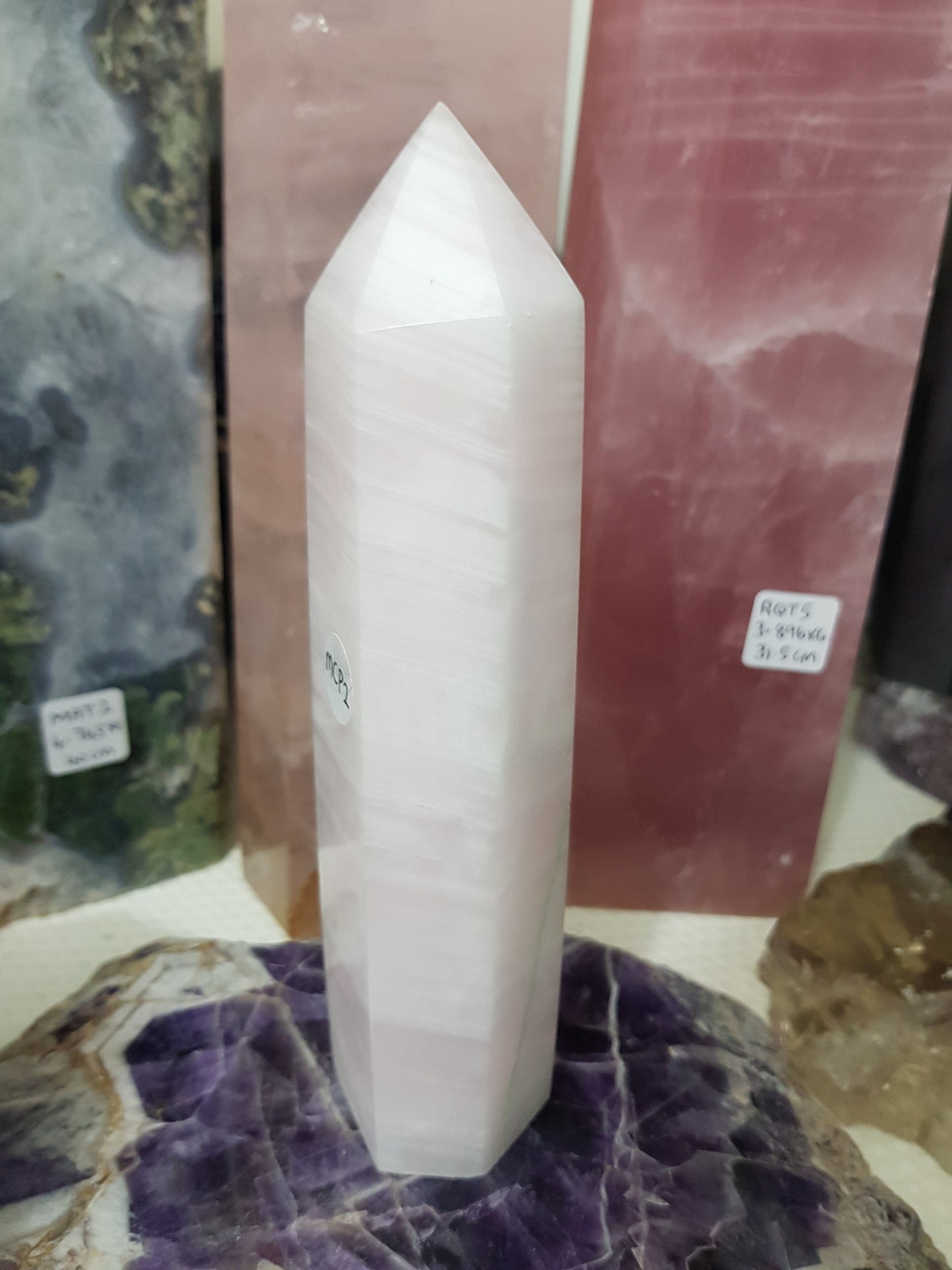 Mangano Calcite Crystal Point – MCP2