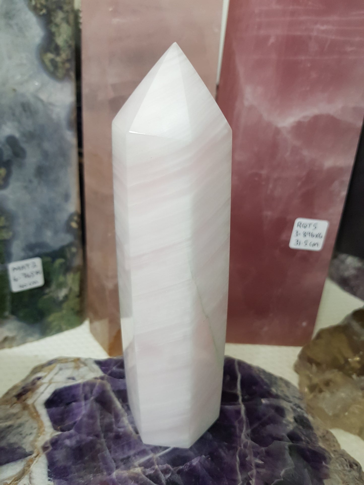 Mangano Calcite Crystal Point – MCP4