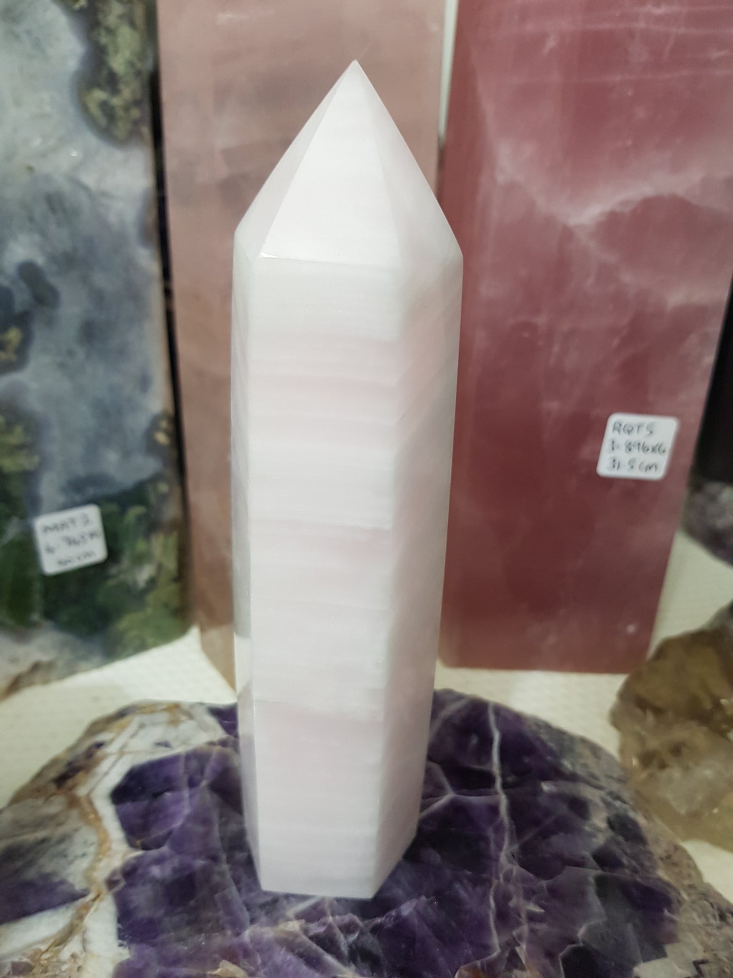 Mangano Calcite Crystal Point – MCP4