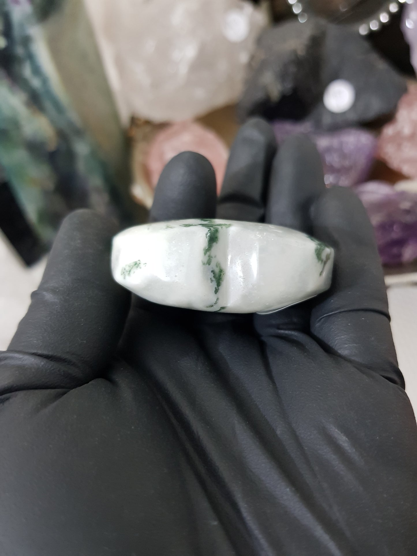 Moss Agate Crystal Heart – MAH2