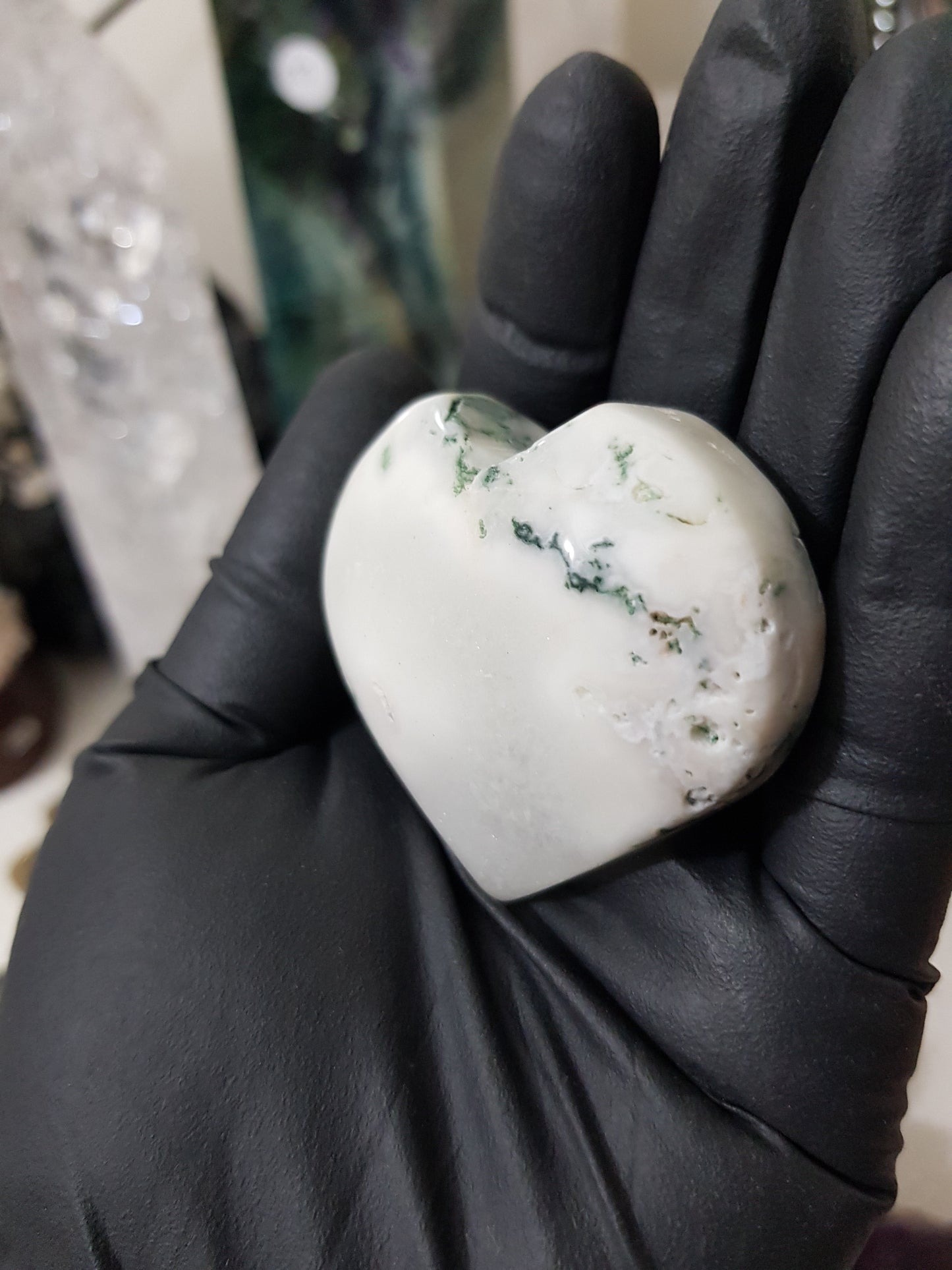 Moss Agate Crystal Heart – MAH4