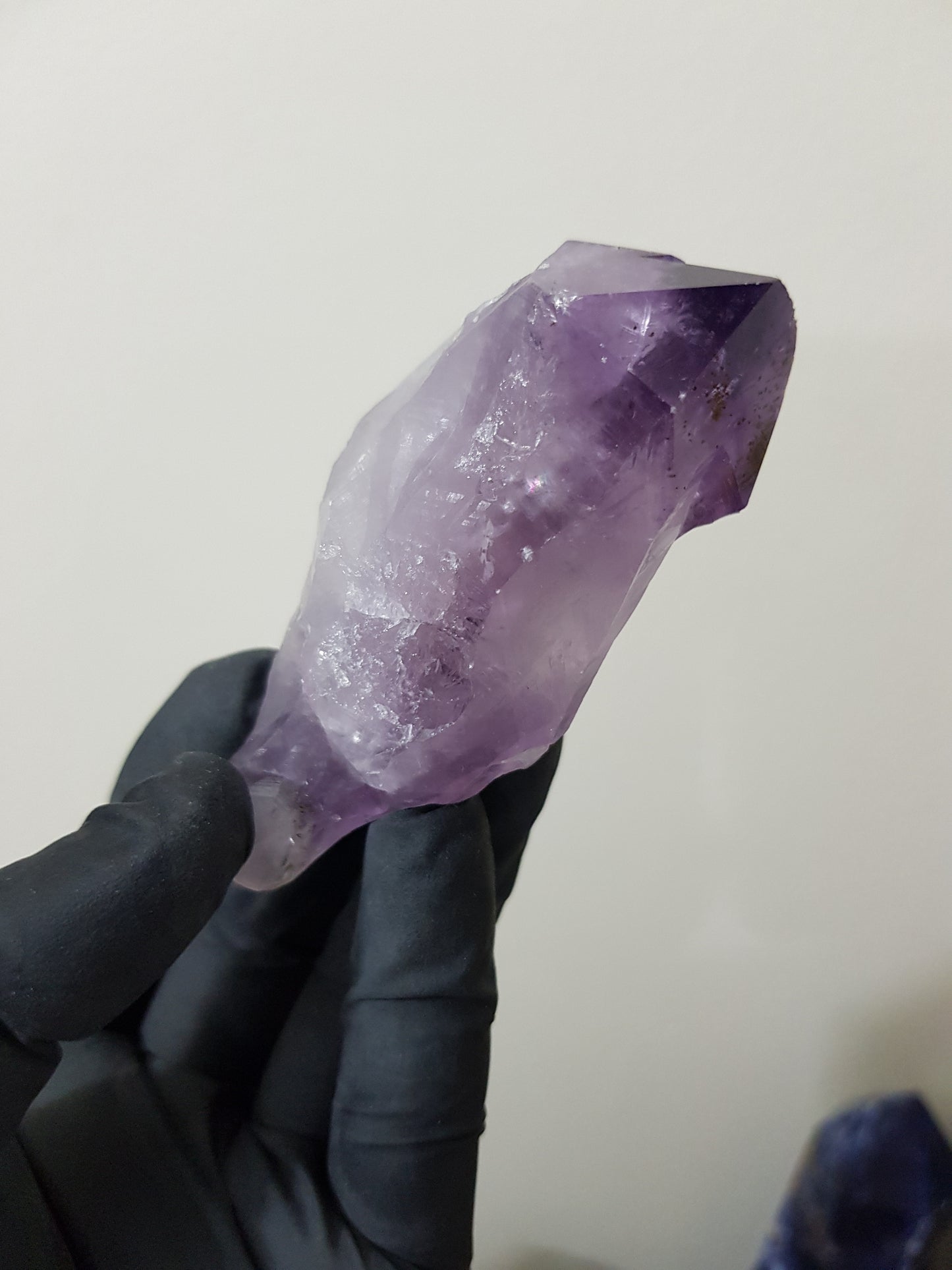 Natural Brazilian Purple Amethyst Crystal Point 8cm