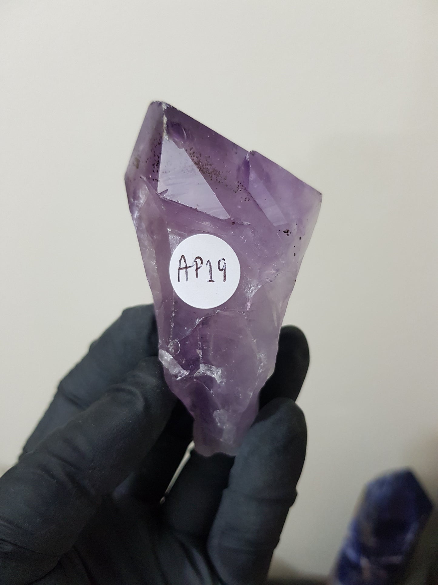 Natural Brazilian Purple Amethyst Crystal Point 8cm