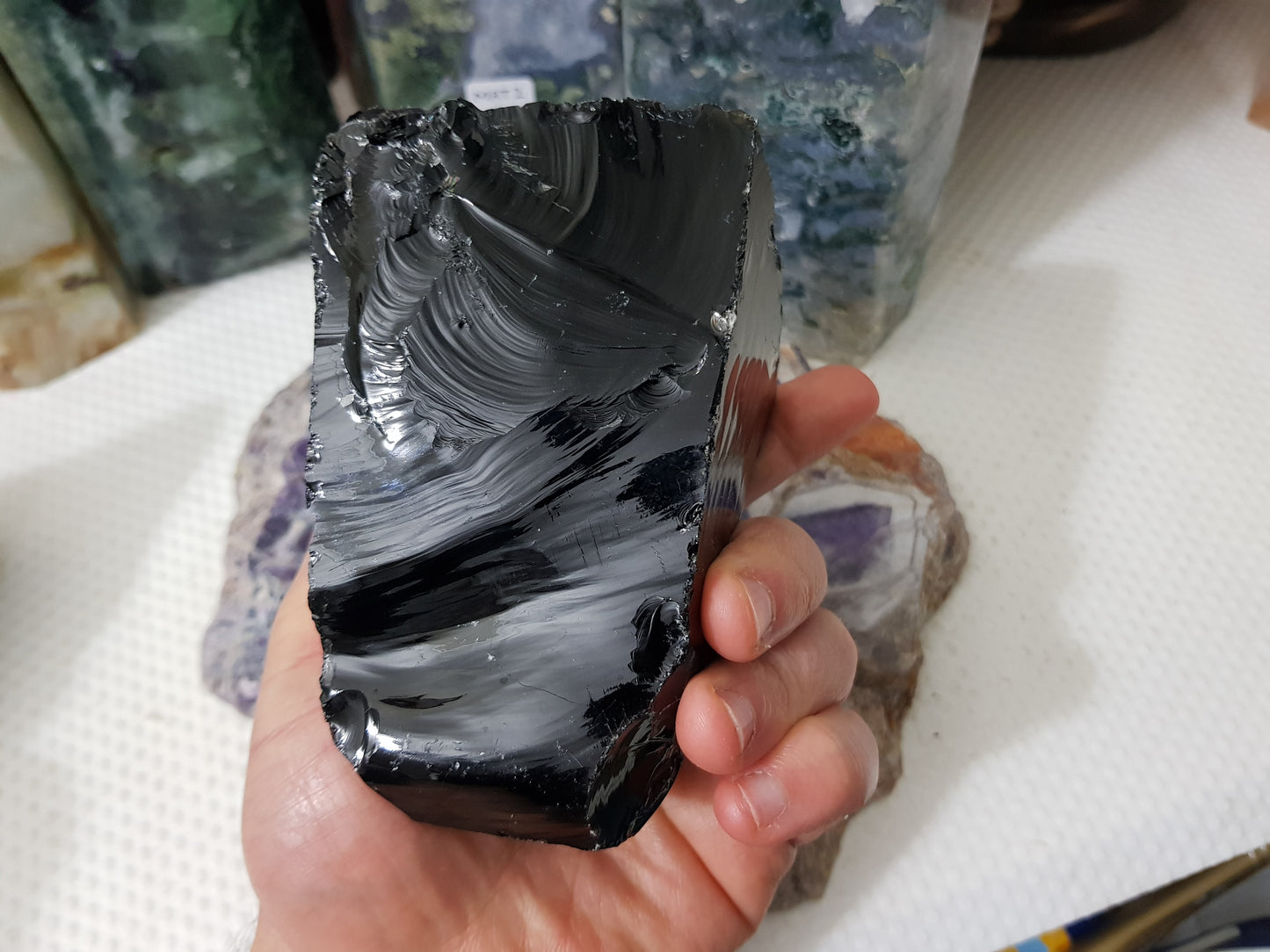 Natural Black Obsidian Crystal - BO11