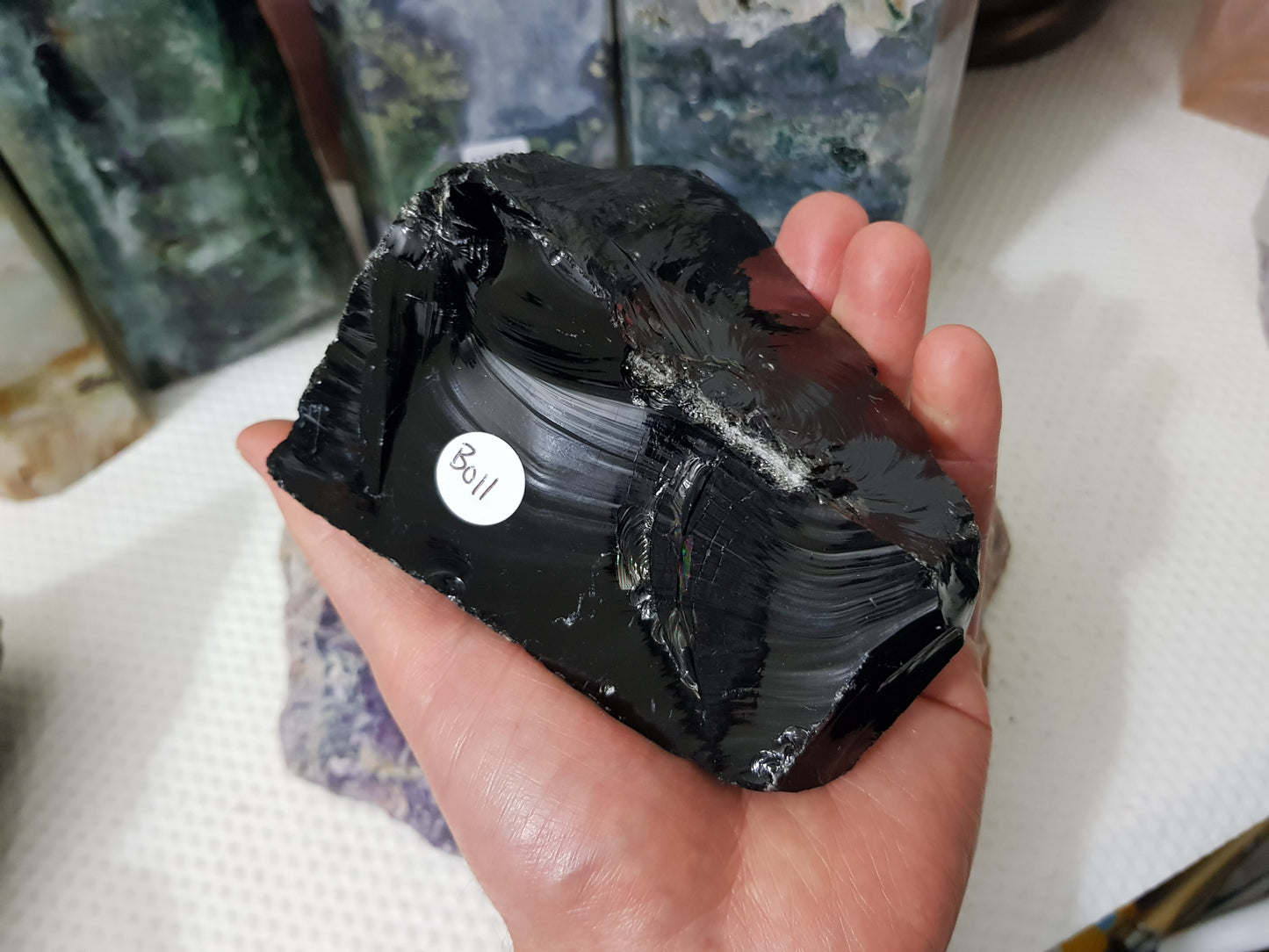 Natural Black Obsidian Crystal - BO11