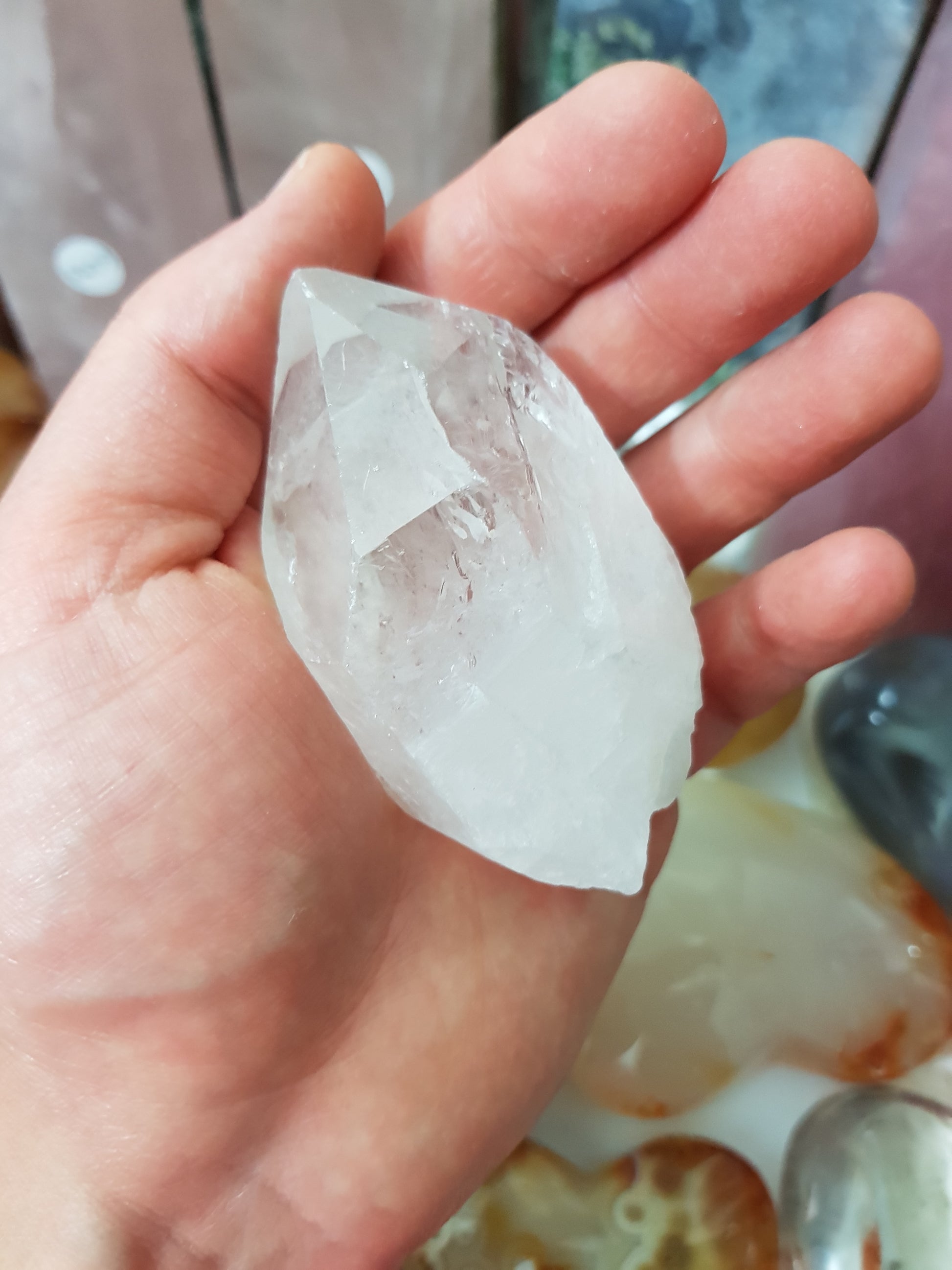 Natural Clear Quartz crystal point specimen from Brazil 8.5cm