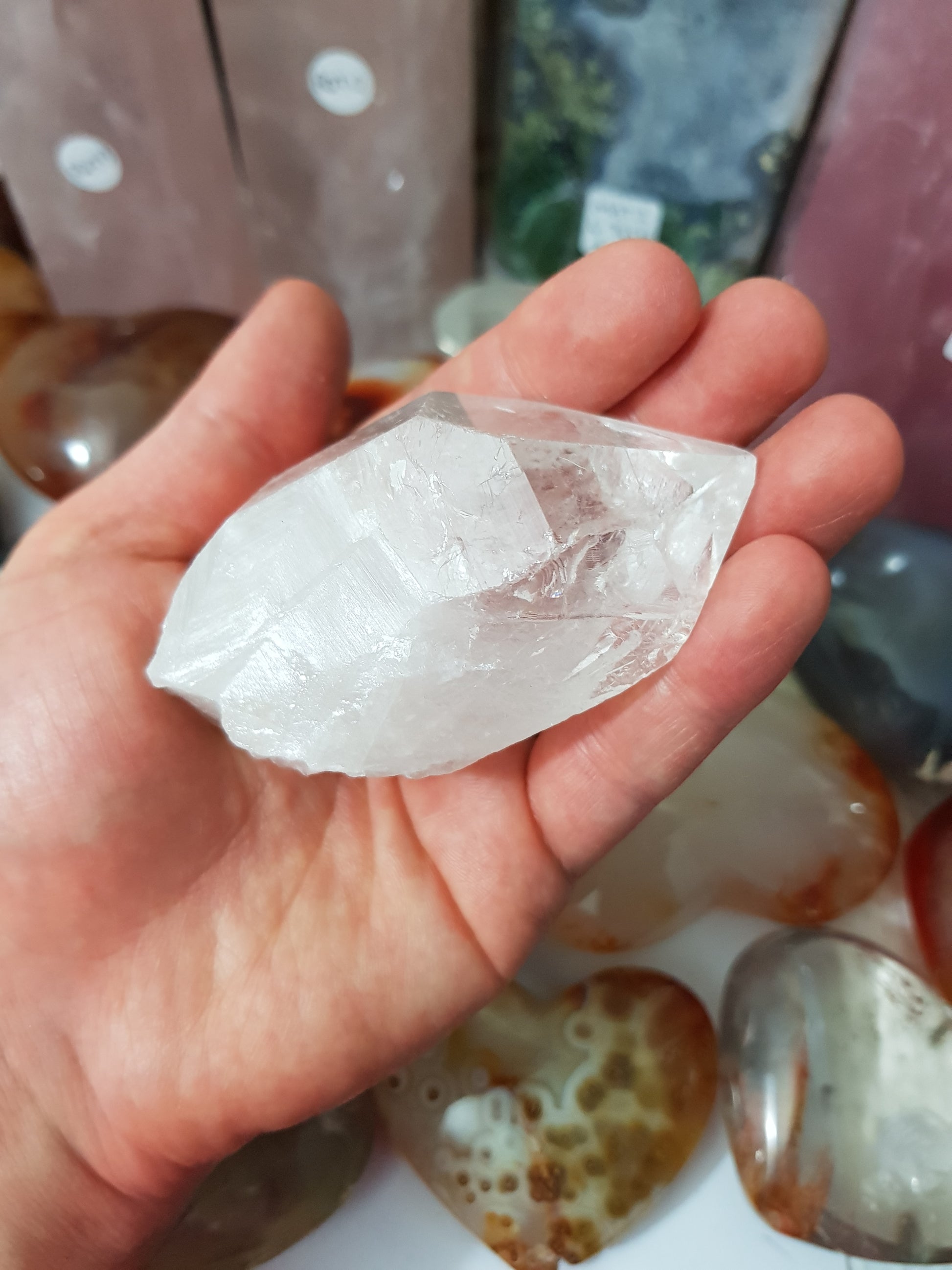 Natural Clear Quartz crystal point specimen from Brazil 8.5cm
