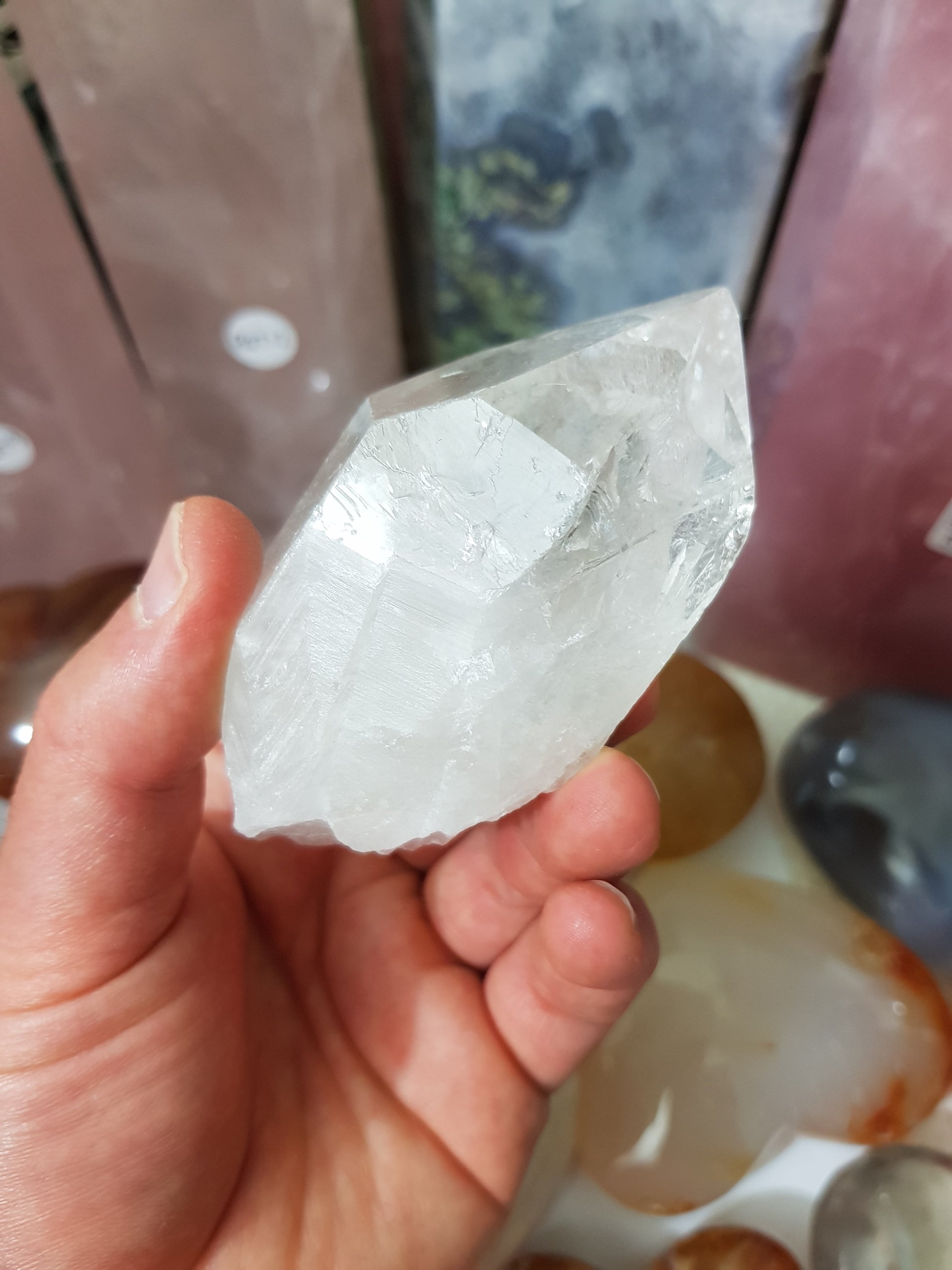 Natural Clear Quartz crystal point specimen from Brazil 8.5cm