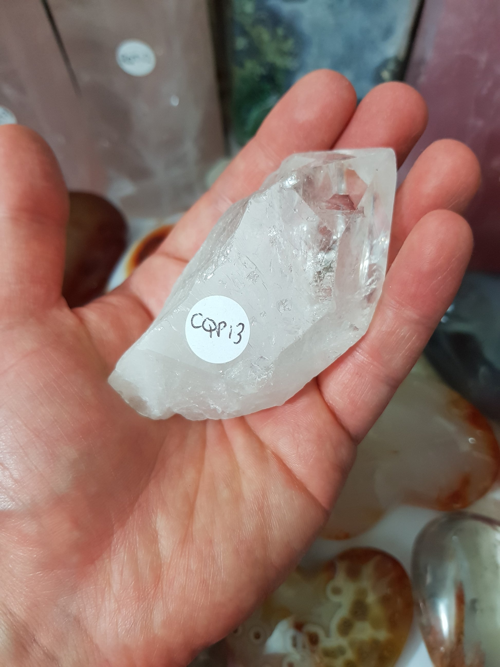 Natural Clear Quartz crystal point specimen from Brazil 8.5cm