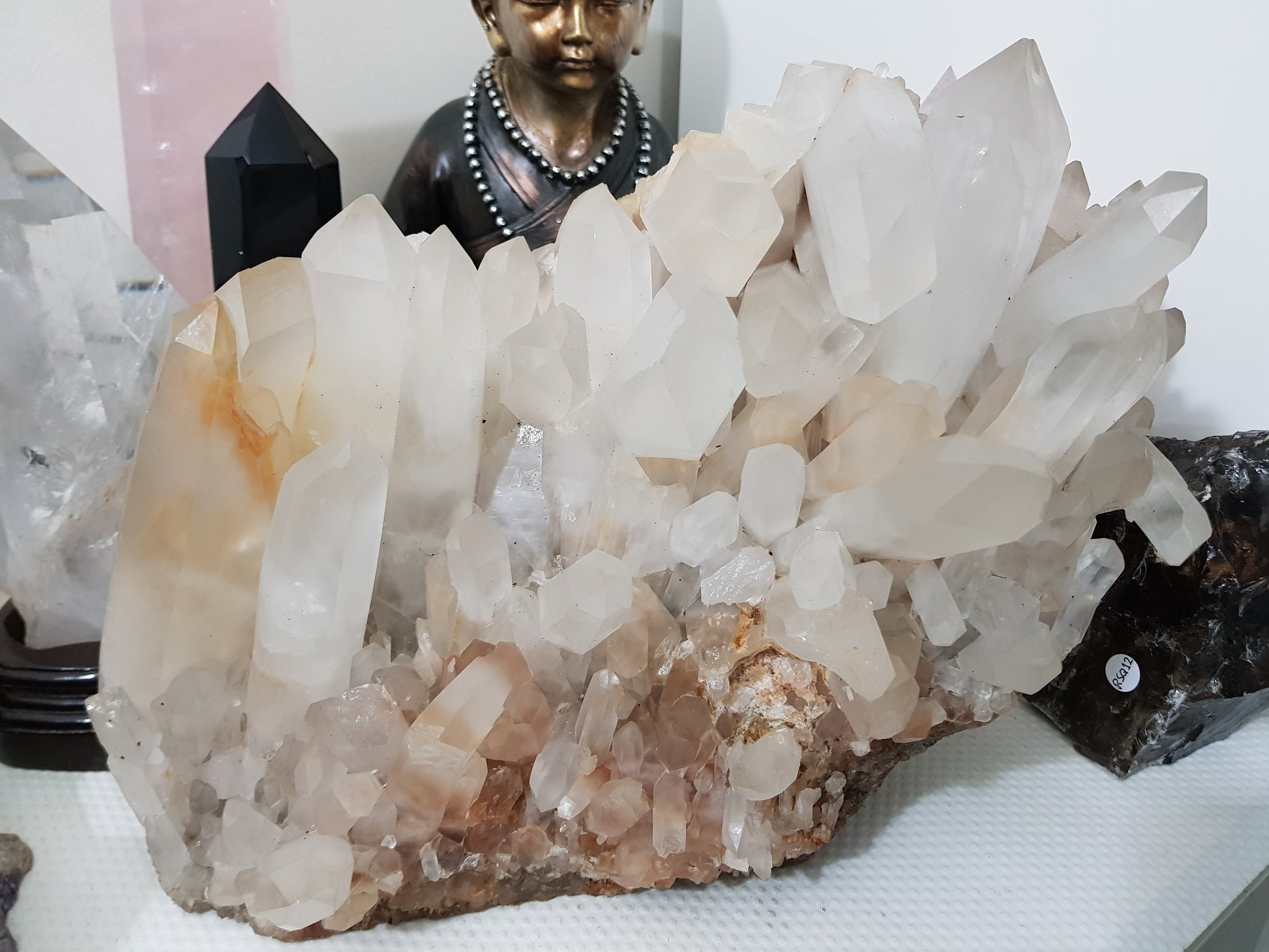 Natural Clear Quartz Crystal Cluster Madagascar 37cm