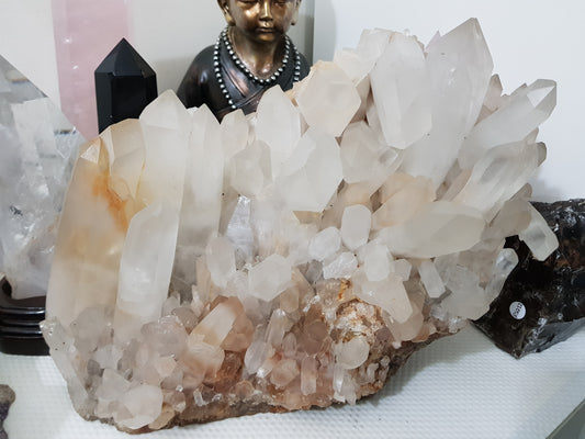 Natural Clear Quartz Crystal Cluster Madagascar 37cm