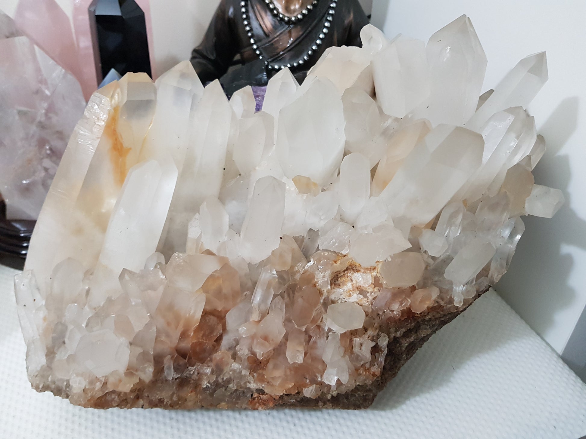 Natural Clear Quartz Crystal Cluster Madagascar 37cm