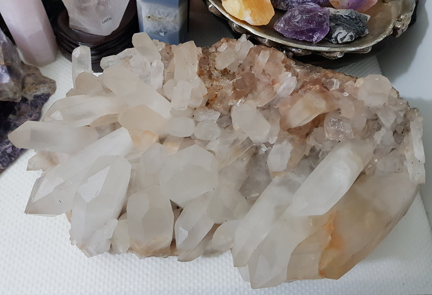 Natural Clear Quartz Crystal Cluster Madagascar 37cm