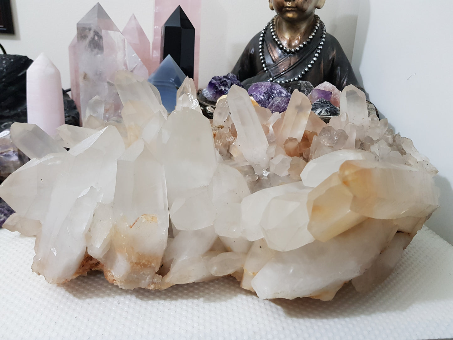 Natural Clear Quartz Crystal Cluster Madagascar 37cm