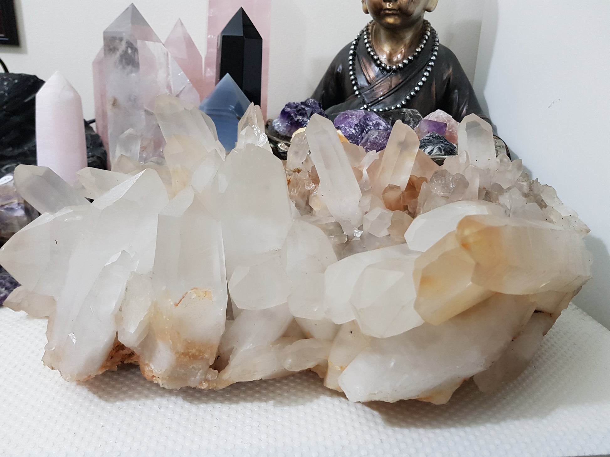 Natural Clear Quartz Crystal Cluster Madagascar 37cm