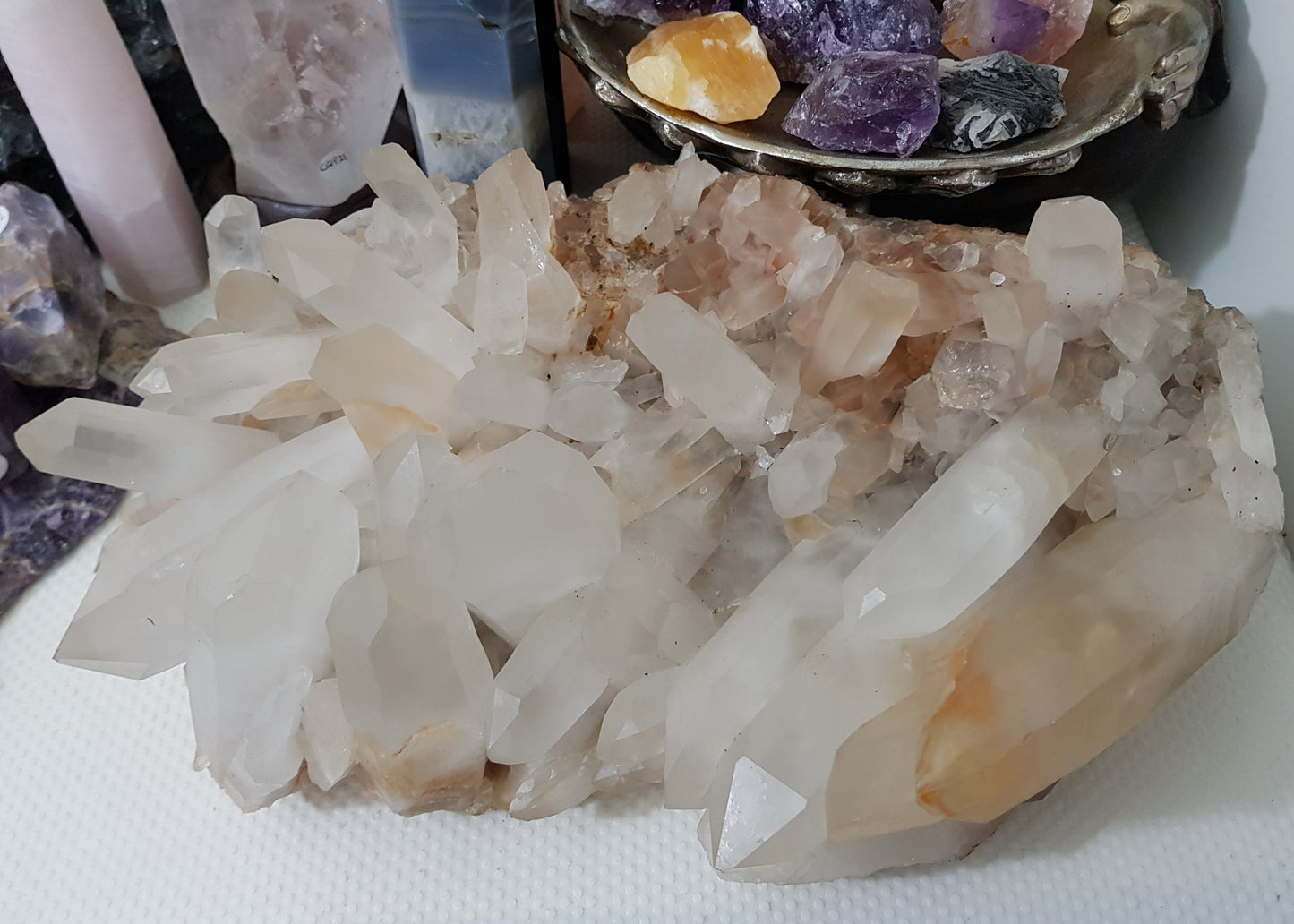 Natural Clear Quartz Crystal Cluster Madagascar 37cm