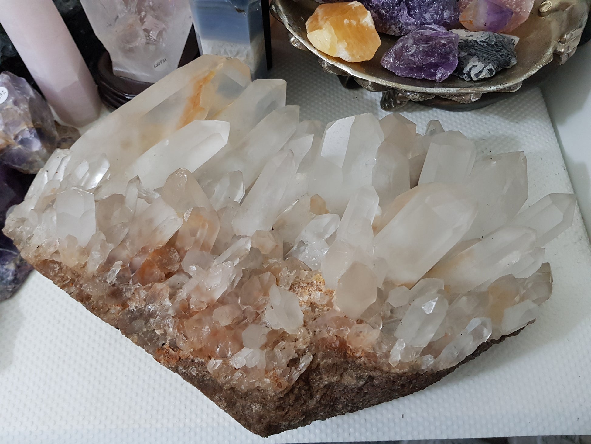 Natural Clear Quartz Crystal Cluster Madagascar 37cm