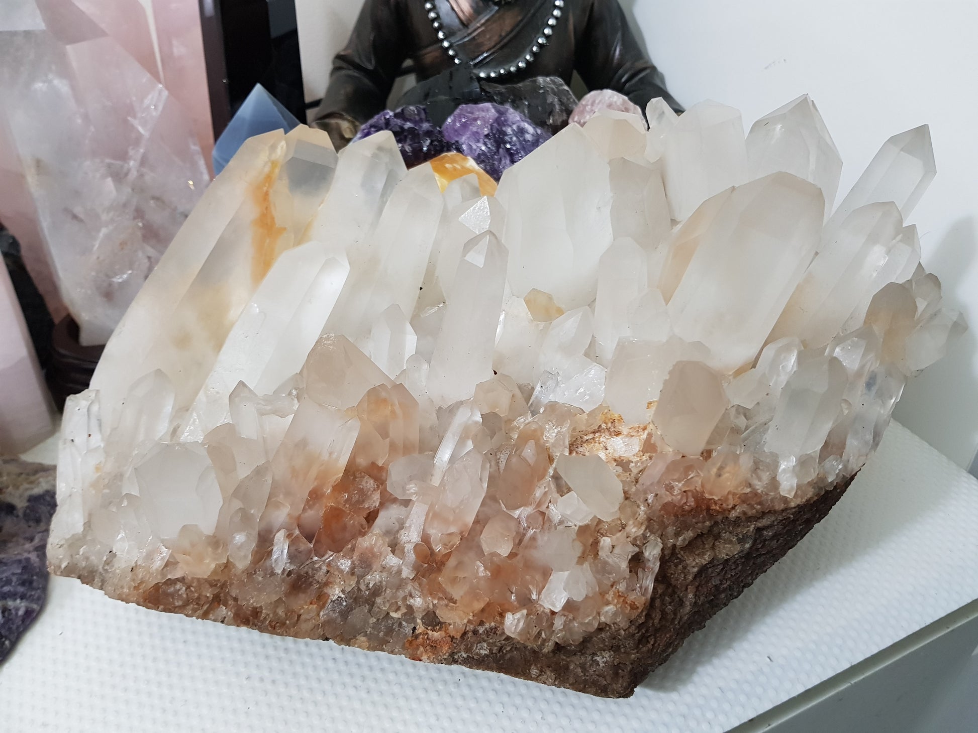 Natural Clear Quartz Crystal Cluster Madagascar 37cm
