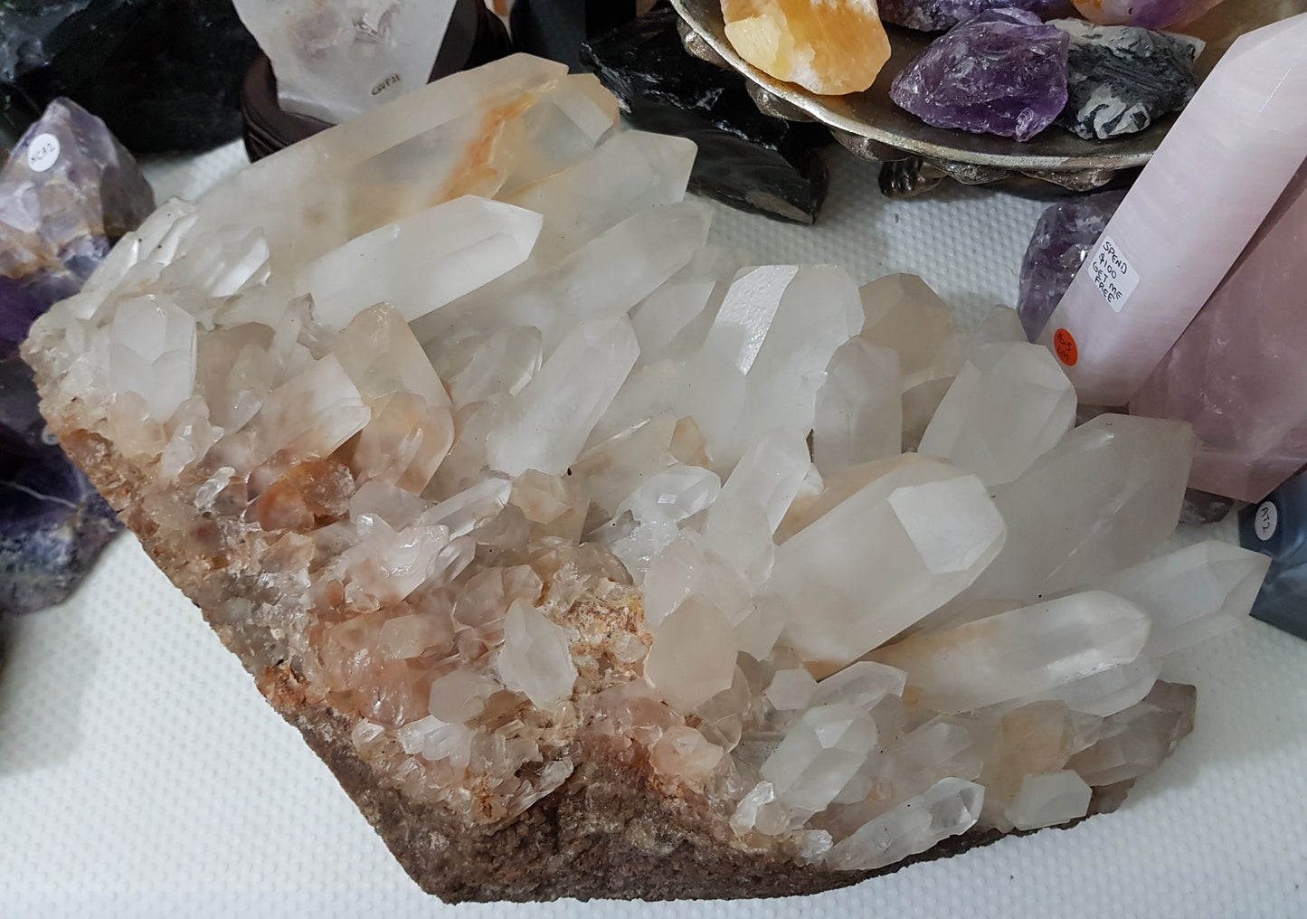 Natural Clear Quartz Crystal Cluster Madagascar 37cm
