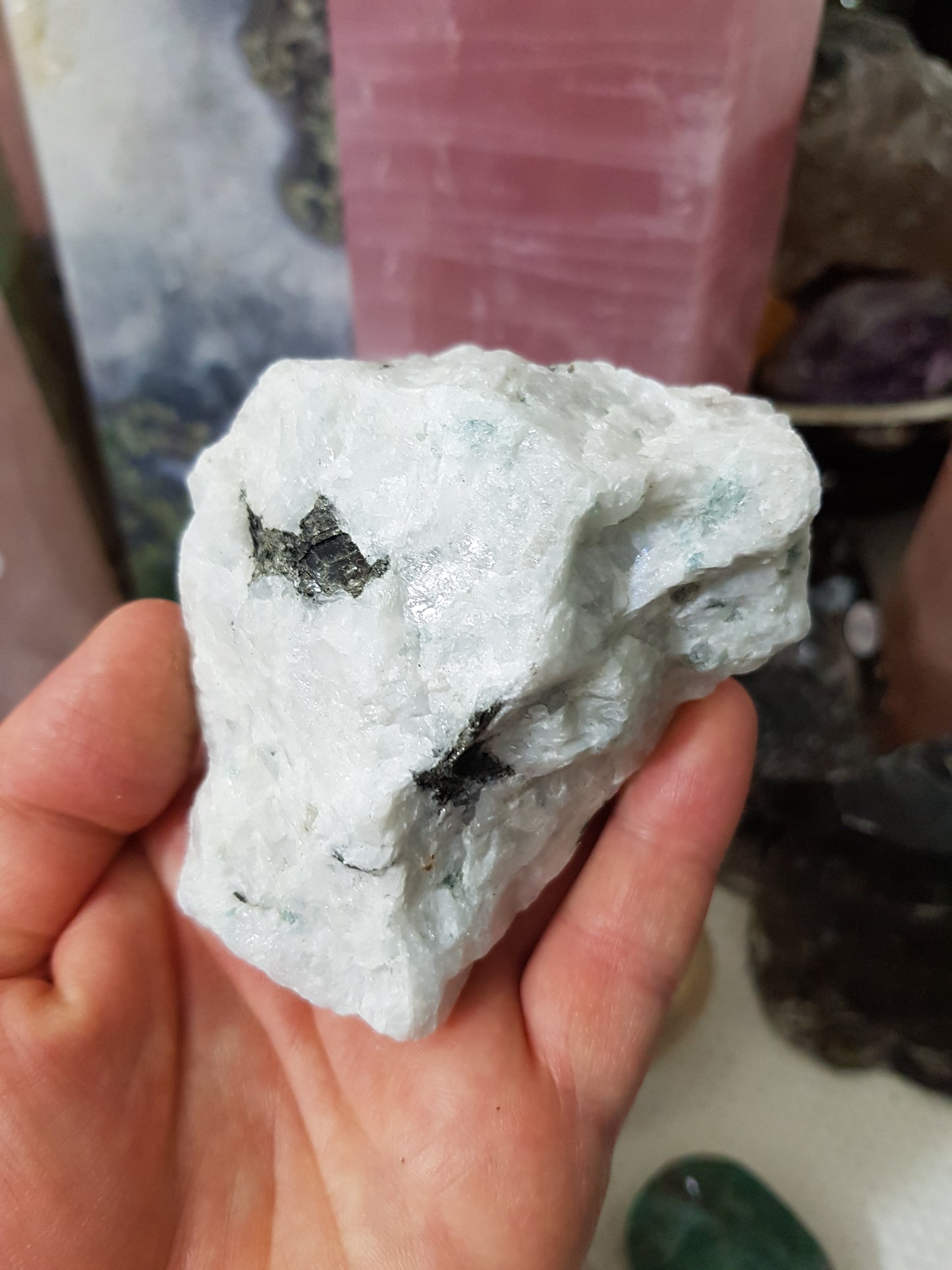 Natural Rainbow Moonstone Crystal - MS15