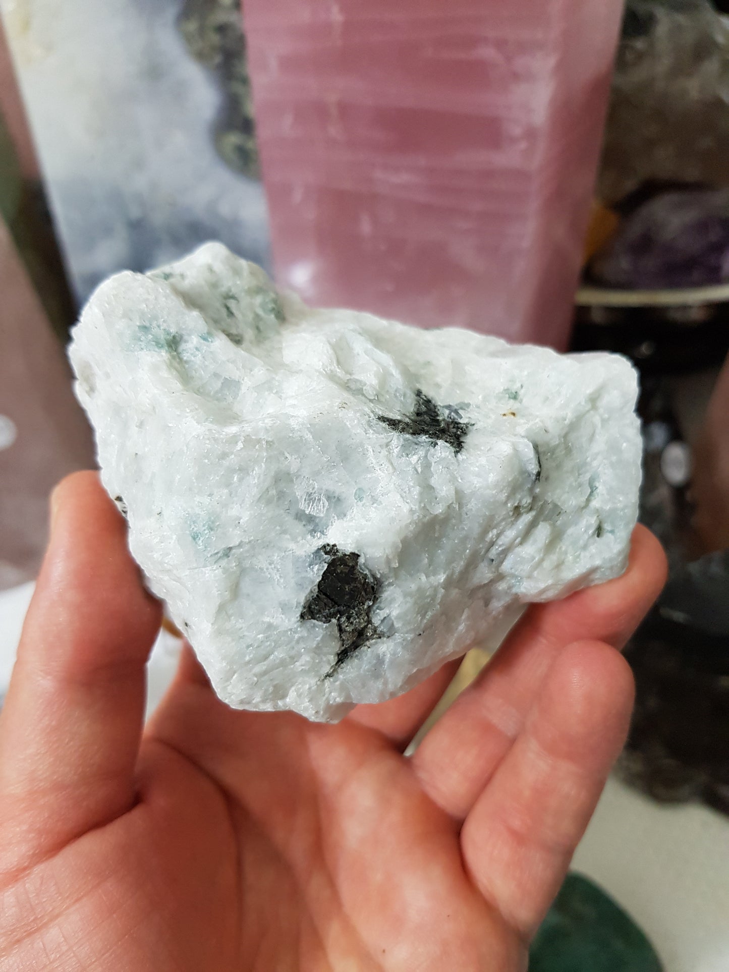 Natural Rainbow Moonstone Crystal - MS15