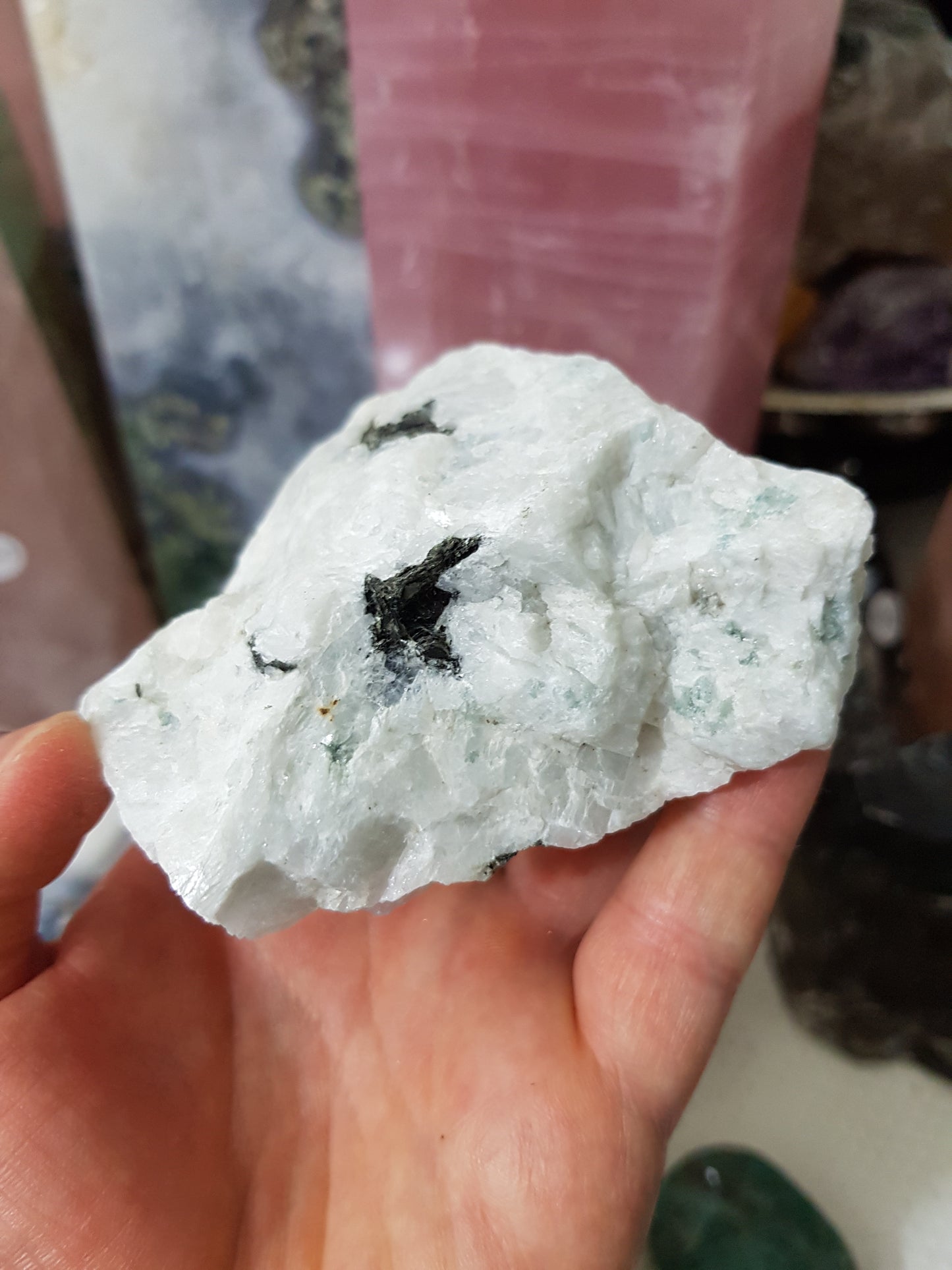 Natural Rainbow Moonstone Crystal - MS15