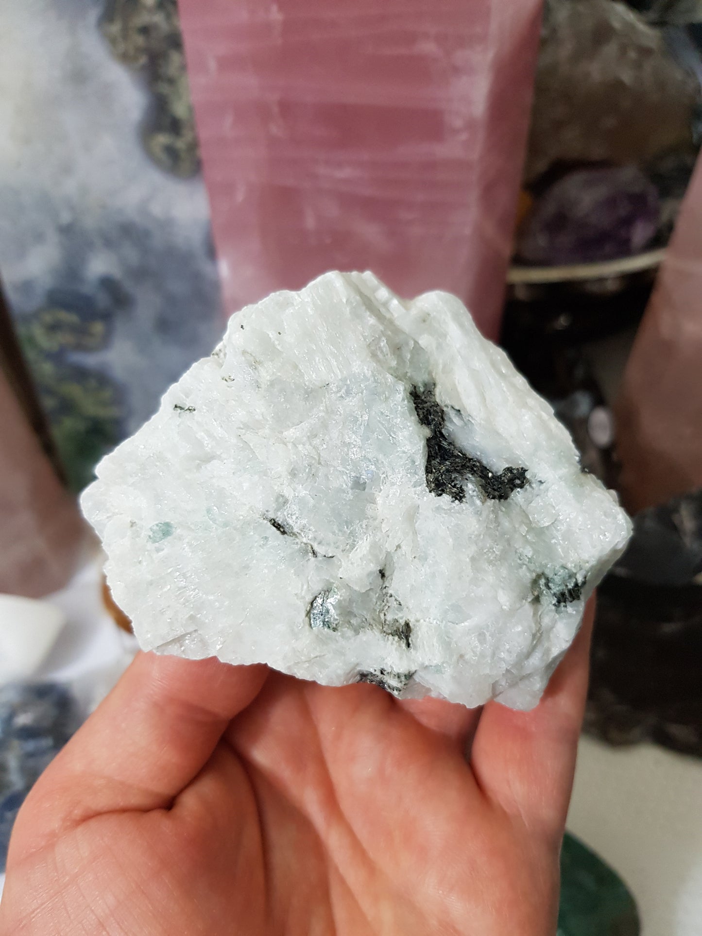 Natural Rainbow Moonstone Crystal - MS15