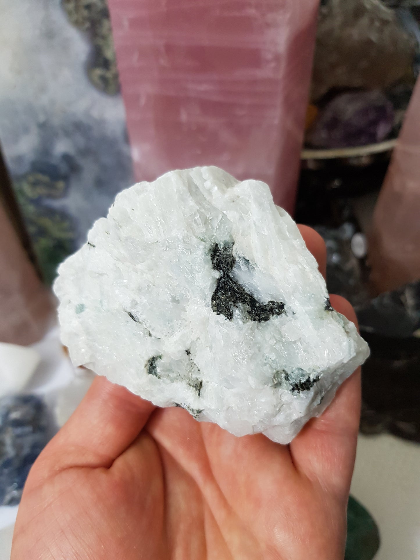 Natural Rainbow Moonstone Crystal - MS15