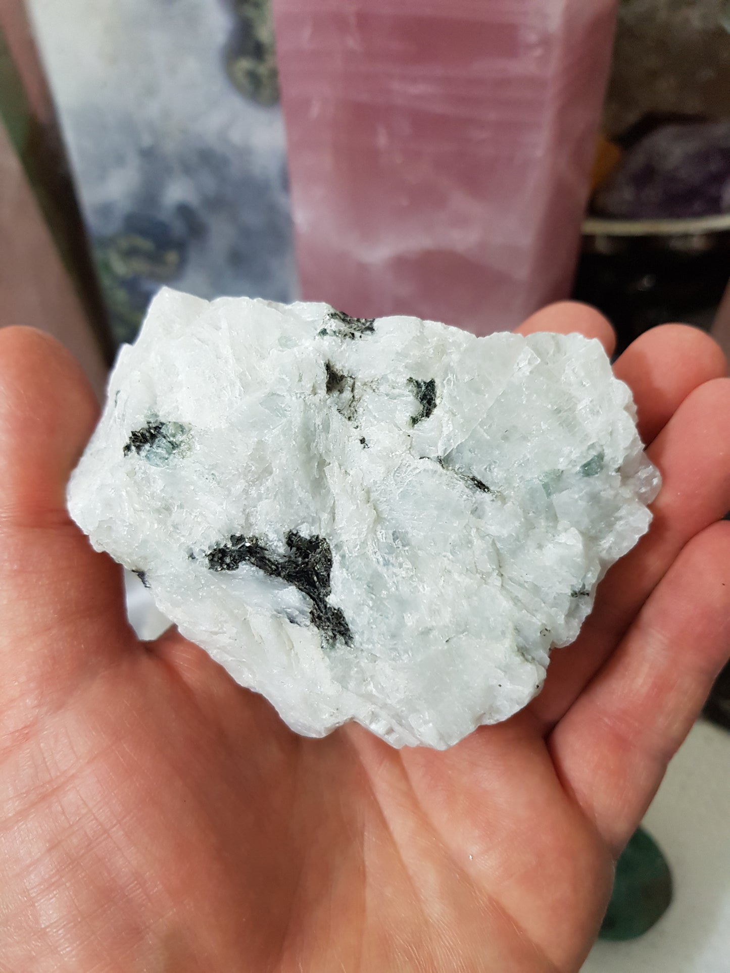 Natural Rainbow Moonstone Crystal - MS15