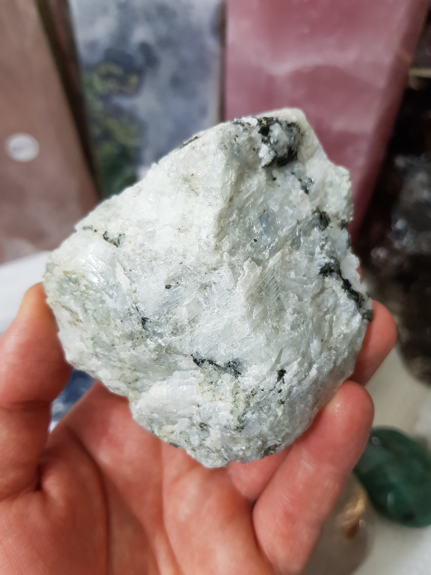 Natural Rainbow Moonstone Crystal - MS16