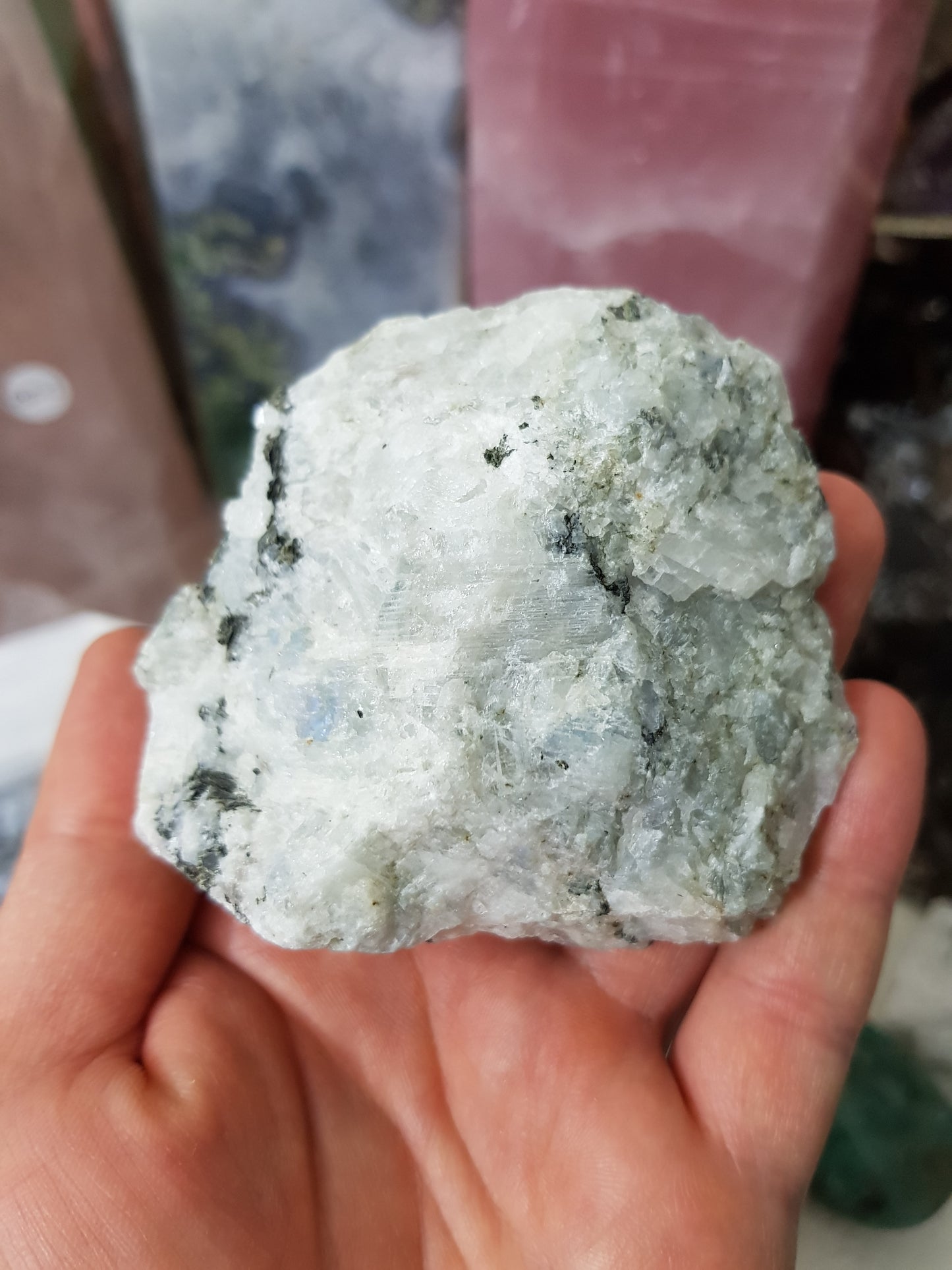 Natural Rainbow Moonstone Crystal - MS16